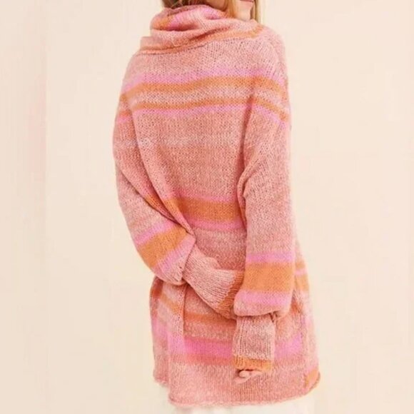 Free People Candy Stripe Wool Alpaca Blend Tunic Sweater - Picture 6 of 14